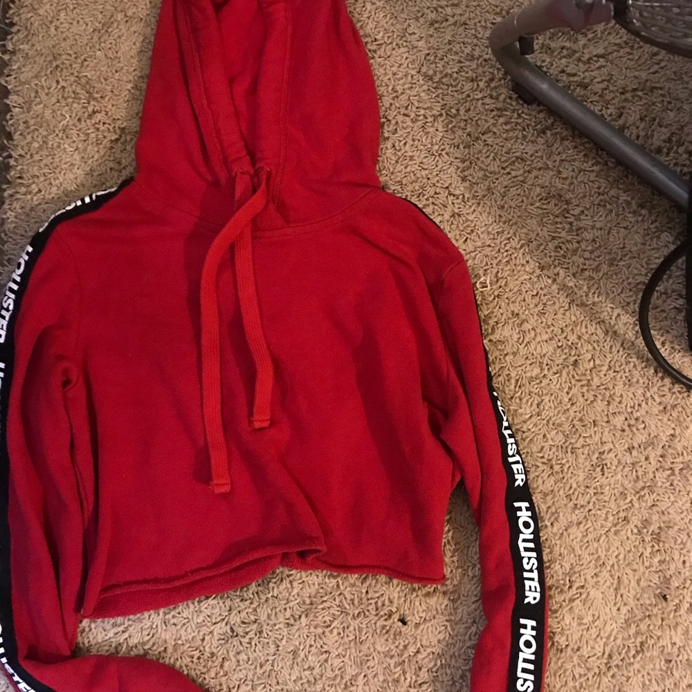 Hollister crop hoodie Sz small can fit medium